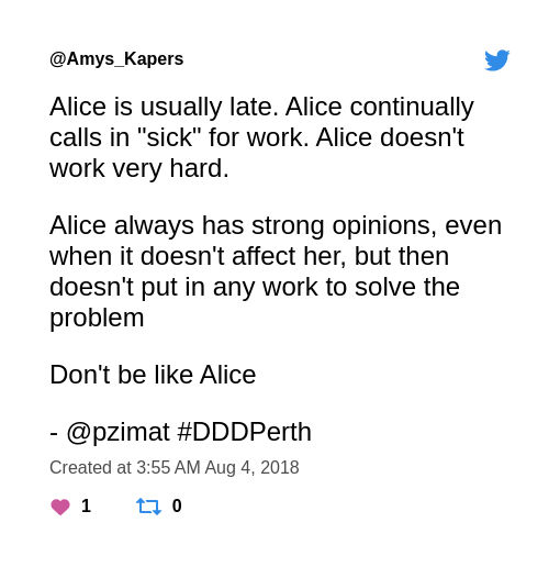 Static image of tweet linked here