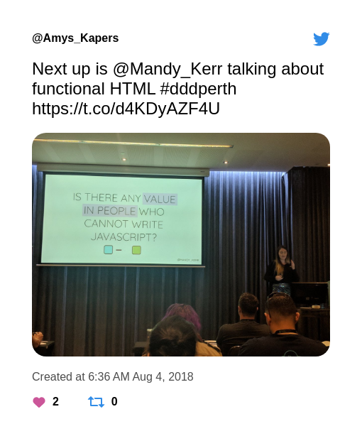 Static image of tweet linked here