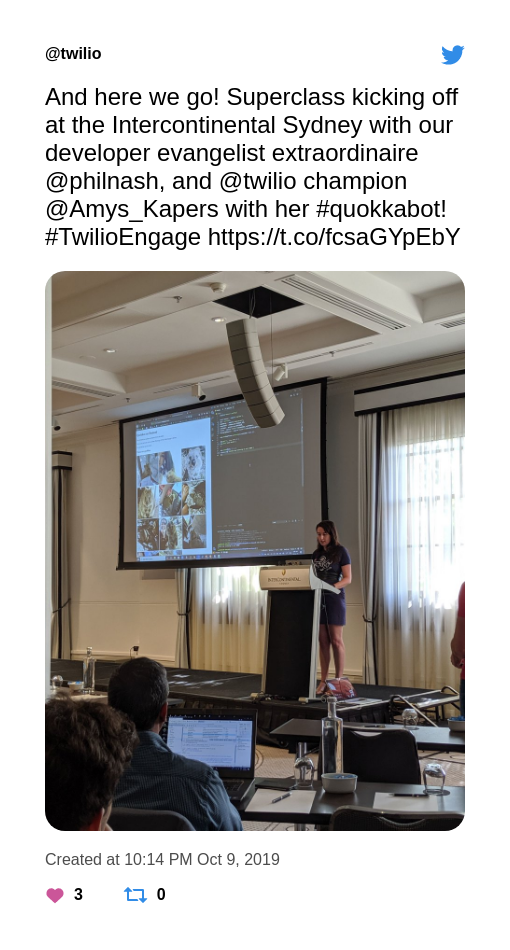 Static image of tweet linked here